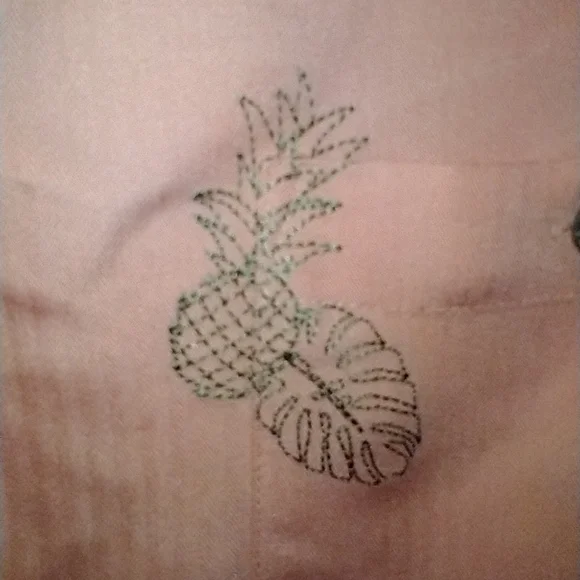 Caribbean Pineapple Print Rayon Polyester Button-Up Hawaiian Shirt Men's sz XL - Picture 7 of 8